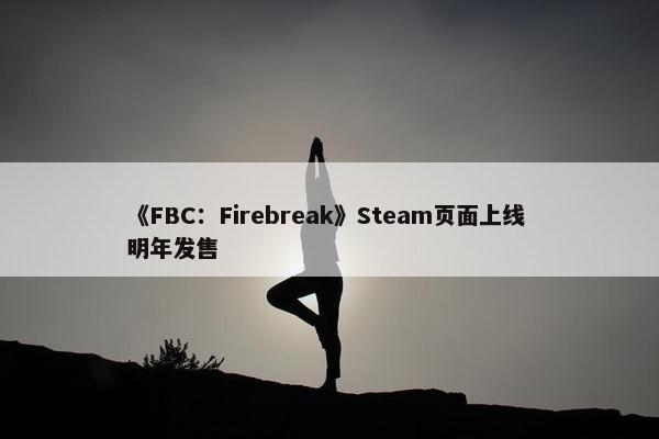 《FBC：Firebreak》Steam页面上线 明年发售