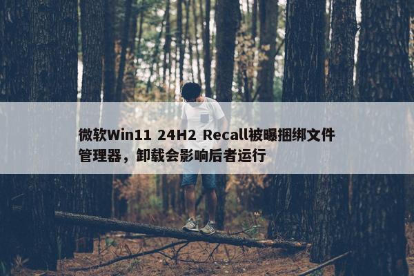 微软Win11 24H2 Recall被曝捆绑文件管理器，卸载会影响后者运行