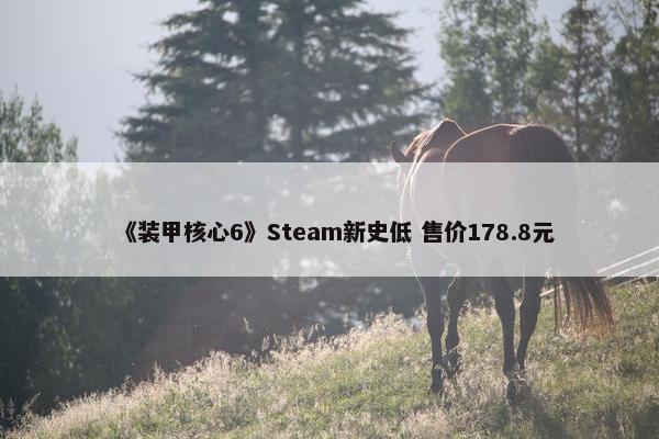 《装甲核心6》Steam新史低 售价178.8元