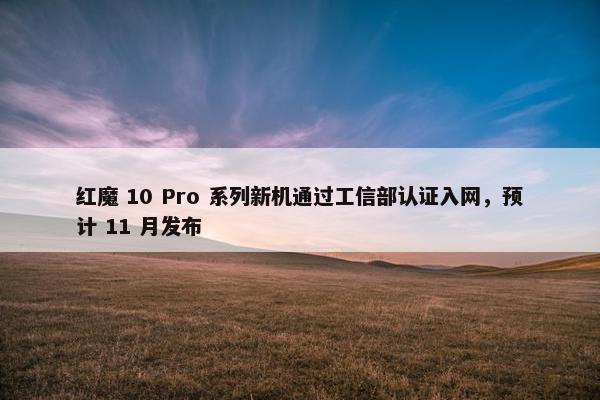 红魔 10 Pro 系列新机通过工信部认证入网，预计 11 月发布