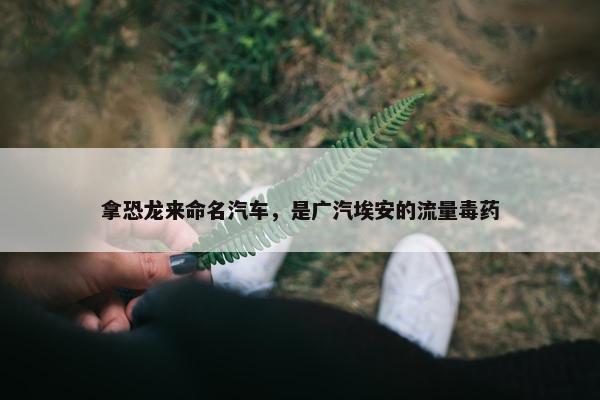 拿恐龙来命名汽车，是广汽埃安的流量毒药