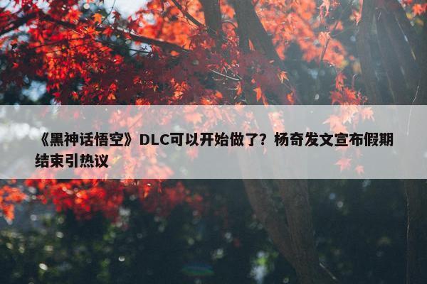 《黑神话悟空》DLC可以开始做了？杨奇发文宣布假期结束引热议