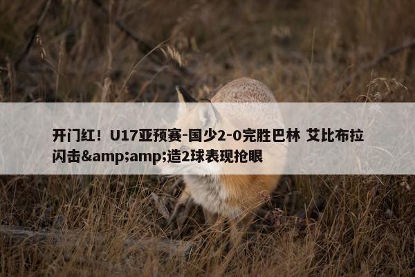 开门红！U17亚预赛-国少2-0完胜巴林 艾比布拉闪击&amp;造2球表现抢眼