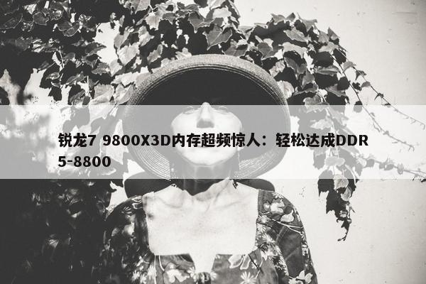 锐龙7 9800X3D内存超频惊人：轻松达成DDR5-8800