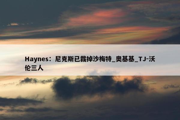 Haynes：尼克斯已裁掉沙梅特_奥基基_TJ-沃伦三人