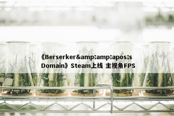 《Berserker&amp;apos;s Domain》Steam上线 主视角FPS