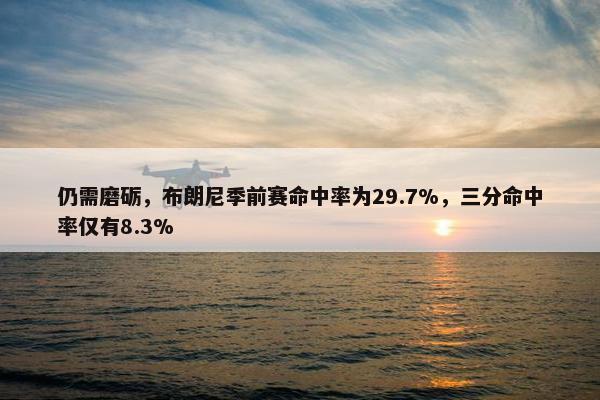 仍需磨砺，布朗尼季前赛命中率为29.7%，三分命中率仅有8.3%