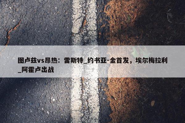 图卢兹vs昂热：雷斯特_约书亚-金首发，埃尔梅拉利_阿霍卢出战