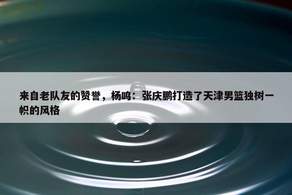 来自老队友的赞誉，杨鸣：张庆鹏打造了天津男篮独树一帜的风格