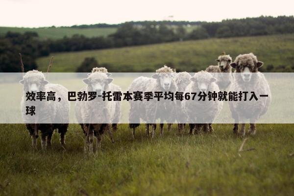 效率高，巴勃罗-托雷本赛季平均每67分钟就能打入一球