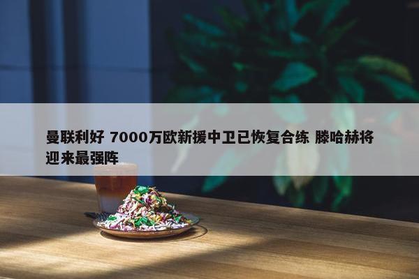 曼联利好 7000万欧新援中卫已恢复合练 滕哈赫将迎来最强阵