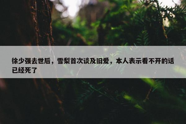 徐少强去世后，雪梨首次谈及旧爱，本人表示看不开的话已经死了