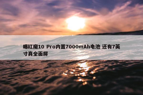 曝红魔10 Pro内置7000mAh电池 还有7英寸真全面屏