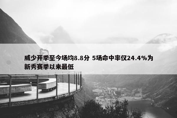 威少开季至今场均8.8分 5场命中率仅24.4%为新秀赛季以来最低