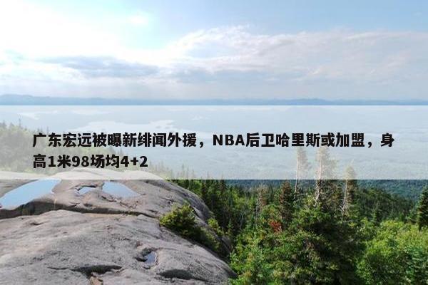 广东宏远被曝新绯闻外援，NBA后卫哈里斯或加盟，身高1米98场均4+2