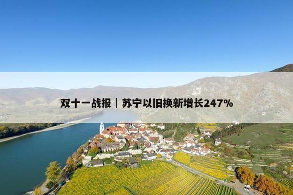 双十一战报｜苏宁以旧换新增长247%