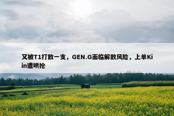 又被T1打散一支，GEN.G面临解散风险，上单Kiin遭哄抢