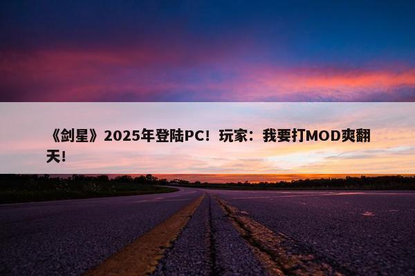 《剑星》2025年登陆PC！玩家：我要打MOD爽翻天！