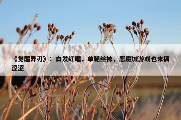 《觉醒异刃》：白发红瞳，单腿丝袜，恶魔城游戏也来搞涩涩