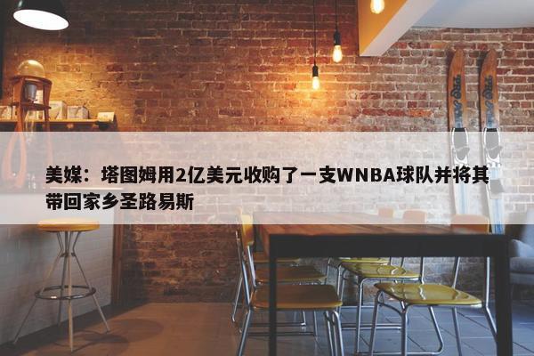 美媒：塔图姆用2亿美元收购了一支WNBA球队并将其带回家乡圣路易斯