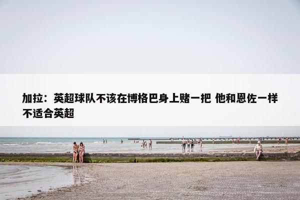 加拉：英超球队不该在博格巴身上赌一把 他和恩佐一样不适合英超