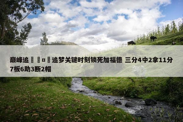 巅峰追🤯追梦关键时刻锁死加福德 三分4中2拿11分7板6助3断2帽