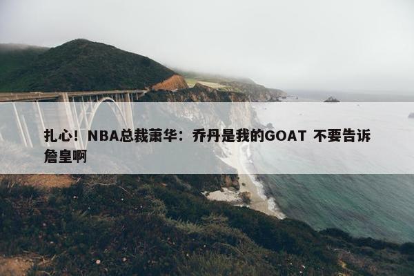 扎心！NBA总裁萧华：乔丹是我的GOAT 不要告诉詹皇啊