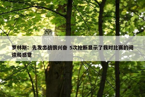 罗林斯：先发出战很兴奋 5次抢断显示了我对比赛的阅读和感觉