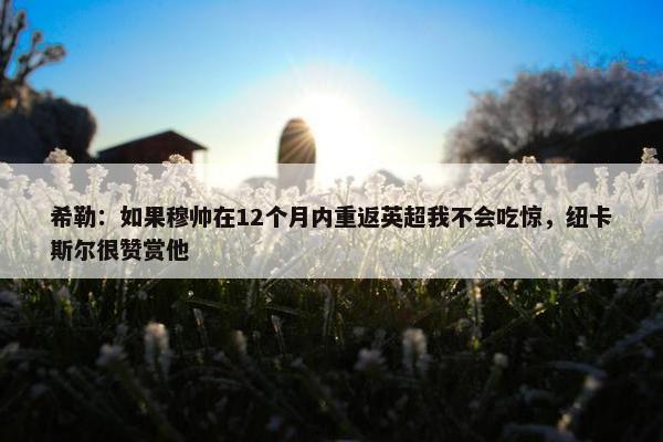 希勒：如果穆帅在12个月内重返英超我不会吃惊，纽卡斯尔很赞赏他