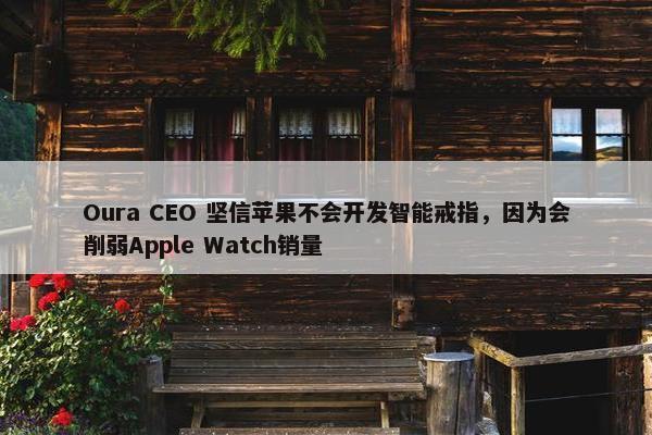 Oura CEO 坚信苹果不会开发智能戒指，因为会削弱Apple Watch销量