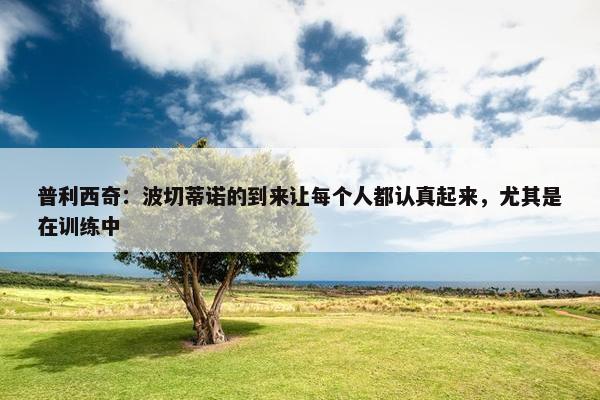 普利西奇：波切蒂诺的到来让每个人都认真起来，尤其是在训练中