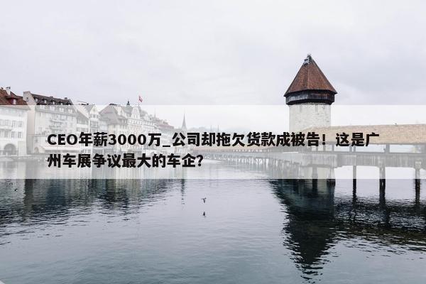 CEO年薪3000万_公司却拖欠货款成被告！这是广州车展争议最大的车企？