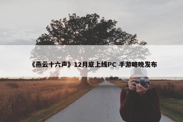 《燕云十六声》12月底上线PC 手游略晚发布