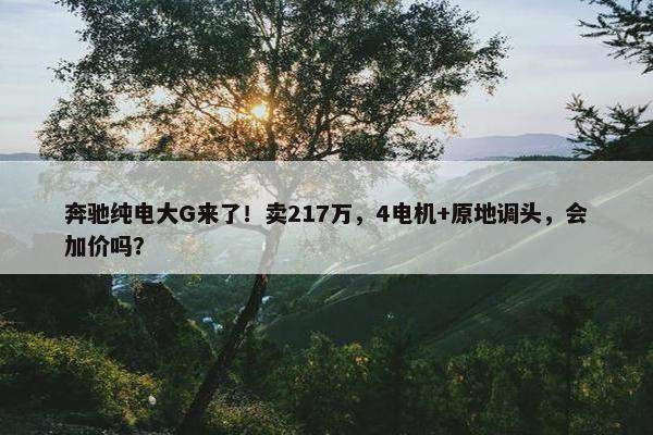 奔驰纯电大G来了！卖217万，4电机+原地调头，会加价吗？