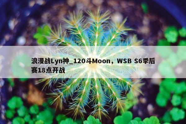 浪漫战Lyn神_120斗Moon，WSB S6季后赛18点开战