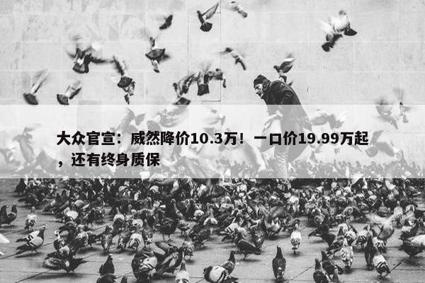 大众官宣：威然降价10.3万！一口价19.99万起，还有终身质保