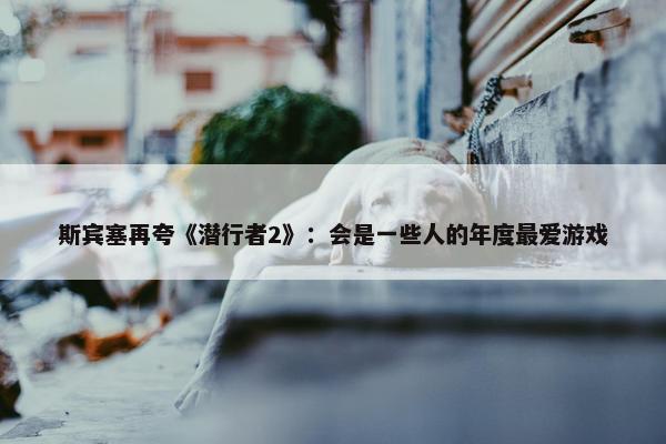 斯宾塞再夸《潜行者2》：会是一些人的年度最爱游戏