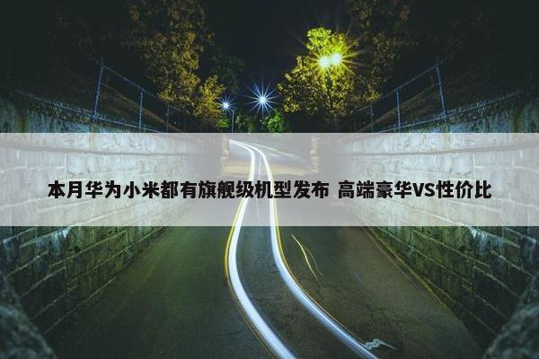 本月华为小米都有旗舰级机型发布 高端豪华VS性价比