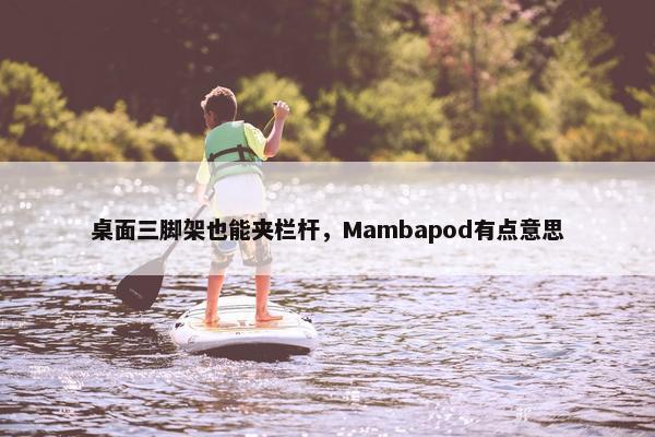 桌面三脚架也能夹栏杆，Mambapod有点意思