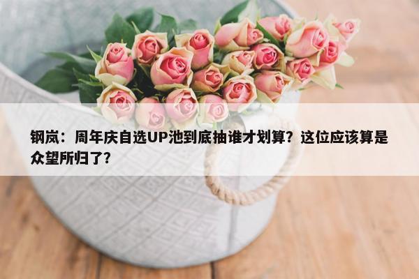 钢岚：周年庆自选UP池到底抽谁才划算？这位应该算是众望所归了？