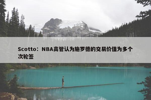 Scotto：NBA高管认为施罗德的交易价值为多个次轮签